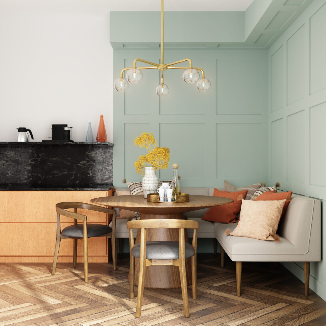Light and airy dining room