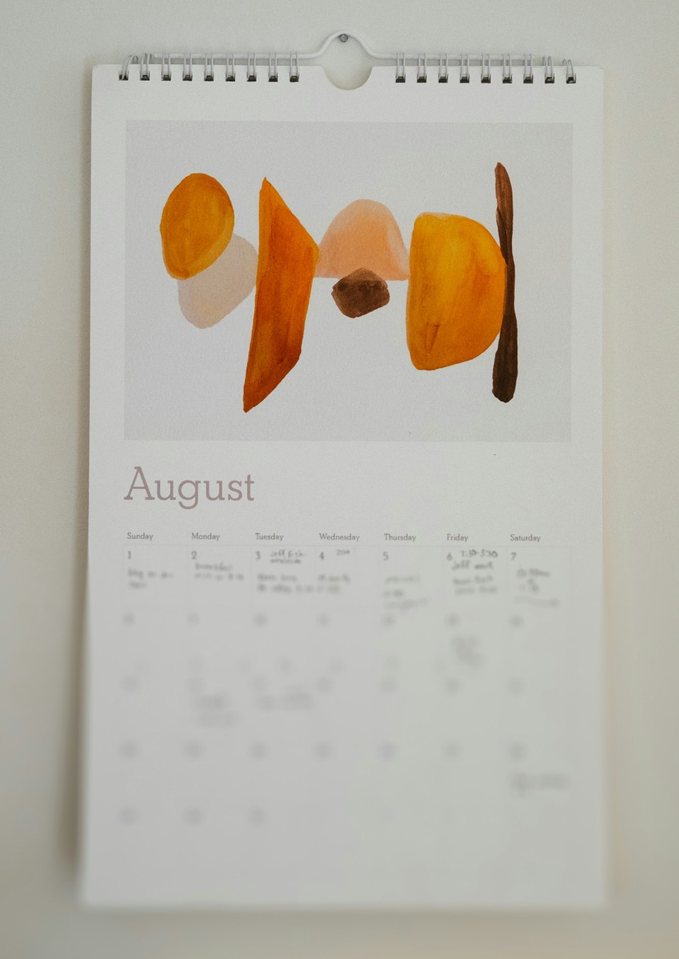 August Calendar