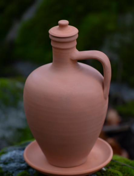 Unglazed Terracotta Water Carafe
