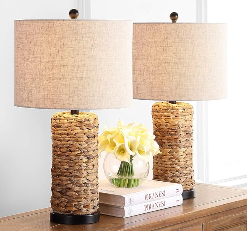 Set of 2 Sea Grass Table Lamps 